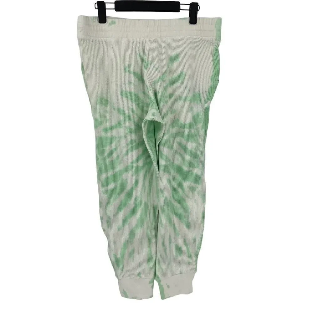 Style & Co Ribbed Knit Jogger Pants Two Tone Tie Dyed Medium Moonlight‎ Jade NWT